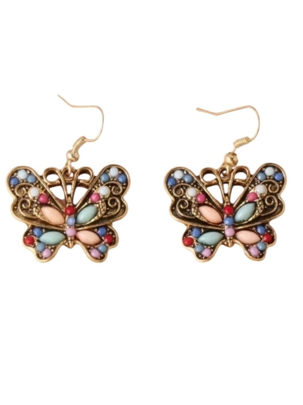 Multicolor Butterfly Earrings